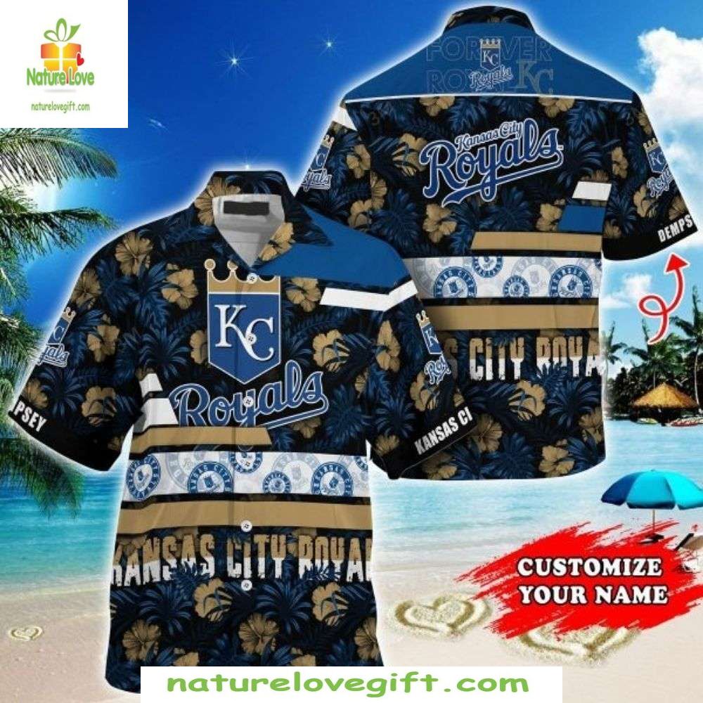 KC Royals Hawaiian City Pride Tropical Baseball - Adult & Kids T-Shirts, Sweatshirts & Hoodies apparel design preview 1