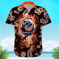 Custom Name New York Mets MLB Hawaiian Beach Summer, - Adult & Kids T-Shirts, Sweatshirts & Hoodies apparel design preview 1