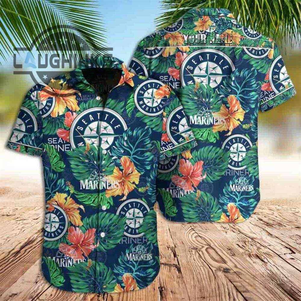 Custom Name Seattle Mariners Hawaiian And Shorts Best - Adult & Kids T-Shirts, Sweatshirts & Hoodies apparel design preview 1