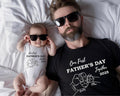 Custom Names Our First 1st Baby Shower Time Dad - Adult & Kids T-Shirts, Sweatshirts & Hoodies apparel design preview 1