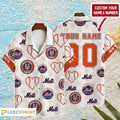 Custom New York Mets Hawaiian MLB Summer Hot Trendy - Adult & Kids T-Shirts, Sweatshirts & Hoodies apparel design preview 1