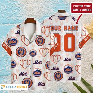 Custom New York Mets Hawaiian MLB Summer Hot Trendy - Adult & Kids T-Shirts, Sweatshirts & Hoodies apparel design preview 1