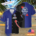Custom Pabst Blue Ribbon Black Hawaiian - Adult & Kids T-Shirts, Sweatshirts & Hoodies apparel design preview 1