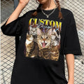 Custom Photo Cat Bootleg 90s Rap Pet Your Own Change - Adult & Kids T-Shirts, Sweatshirts & Hoodies apparel design preview 1