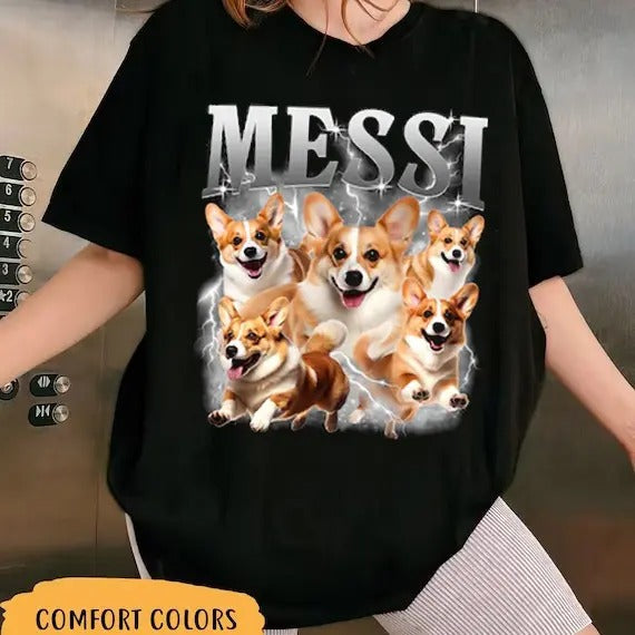Custom Photo Dog Bootleg 90s Rap Pet Your Own Change - Adult & Kids T-Shirts, Sweatshirts & Hoodies apparel design preview 1