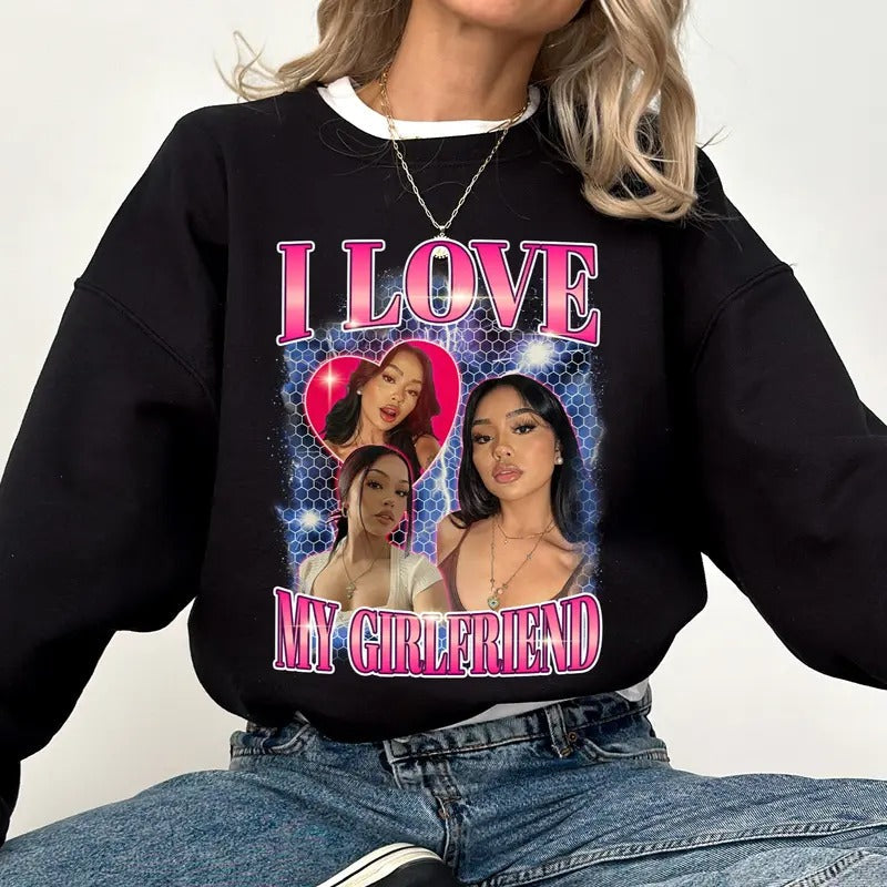 Custom Photo Girlfriend Boyfriend Vintage Bootleg Rap - Adult & Kids T-Shirts, Sweatshirts & Hoodies apparel design preview 1