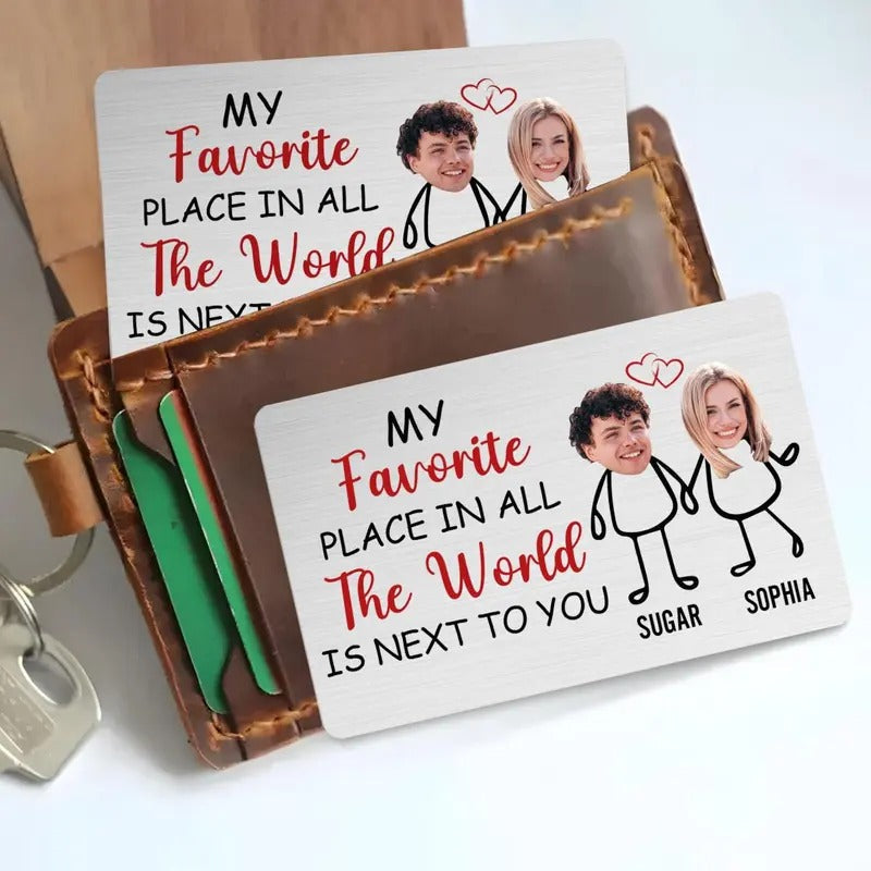 Custom Photo Wallet Metal Card Personalized Message - Adult & Kids T-Shirts, Sweatshirts & Hoodies apparel design preview 1