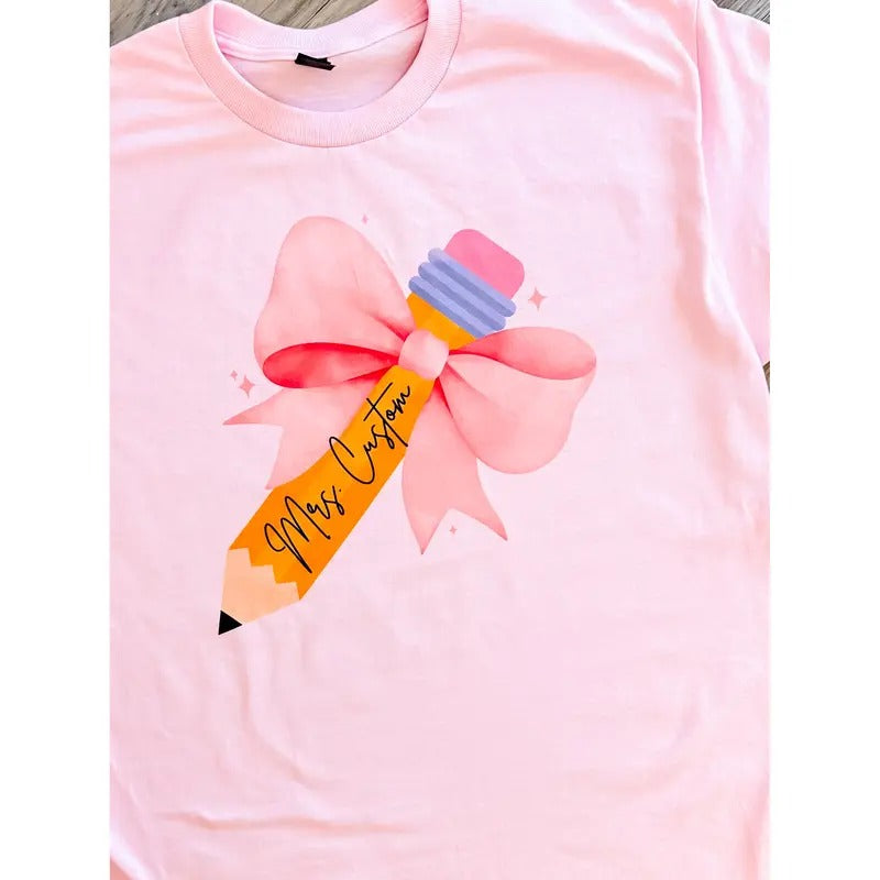 Custom Teacher Pencil Top - Adult & Kids T-Shirts, Sweatshirts & Hoodies apparel design preview 1