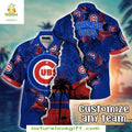 Chicago Cubs MLB Hawaiian Custom Team Split Design - Adult & Kids T-Shirts, Sweatshirts & Hoodies apparel design preview 1