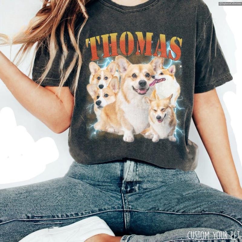 Custom Your Dog Cat Pets Retro 90s Personalized Pet - Adult & Kids T-Shirts, Sweatshirts & Hoodies apparel design preview 1
