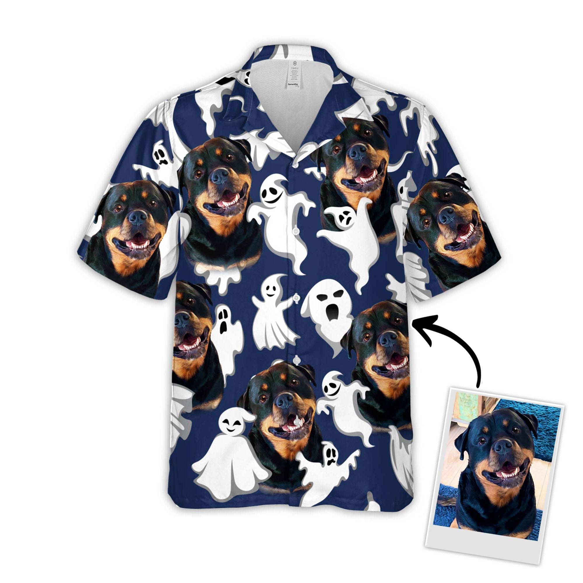 Custom Hawaiian With Pet Face Personalized Gift For - Adult & Kids T-Shirts, Sweatshirts & Hoodies apparel design preview 1