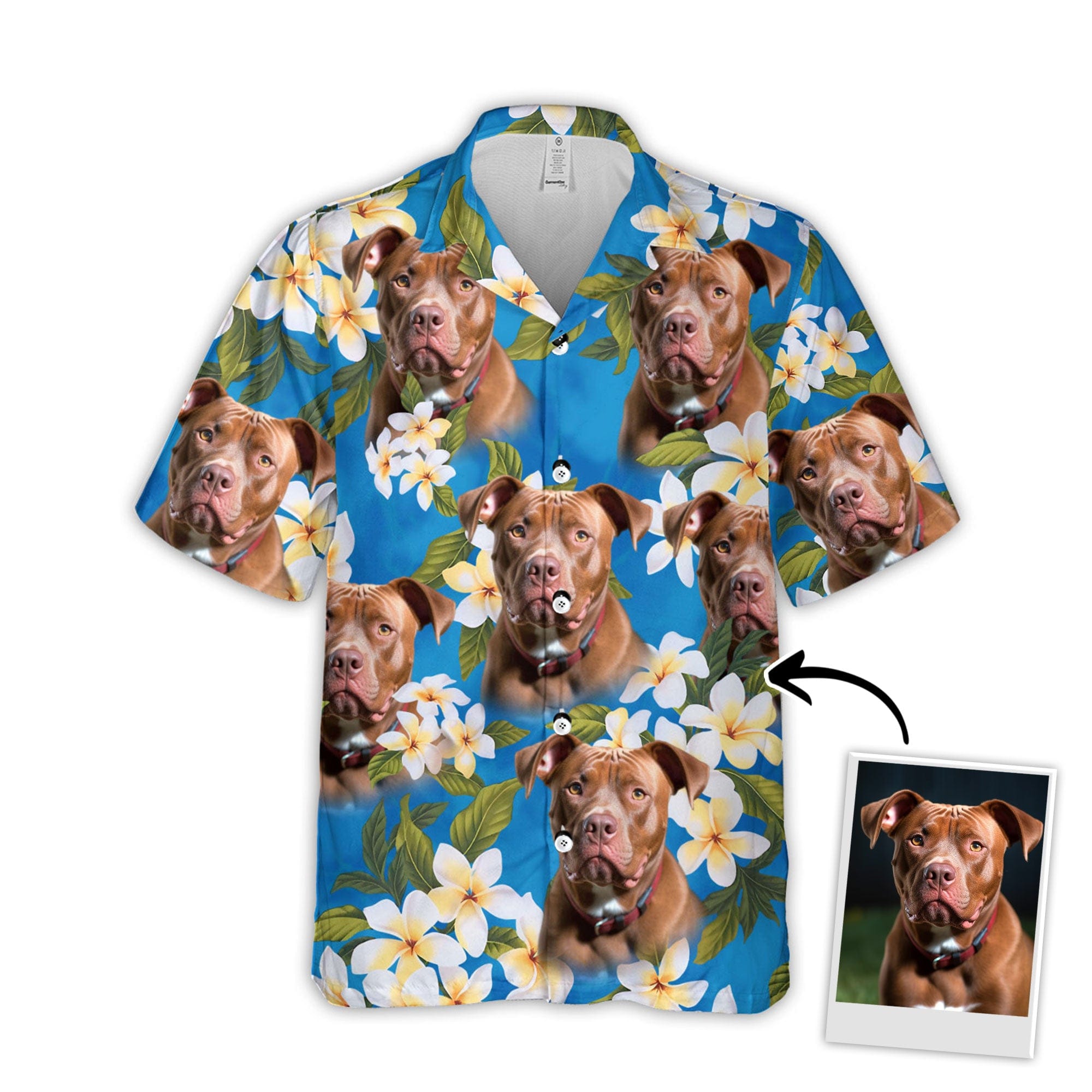 Custom Hawaiian With Pet Face Personalized Gift For - Adult & Kids T-Shirts, Sweatshirts & Hoodies apparel design preview 1