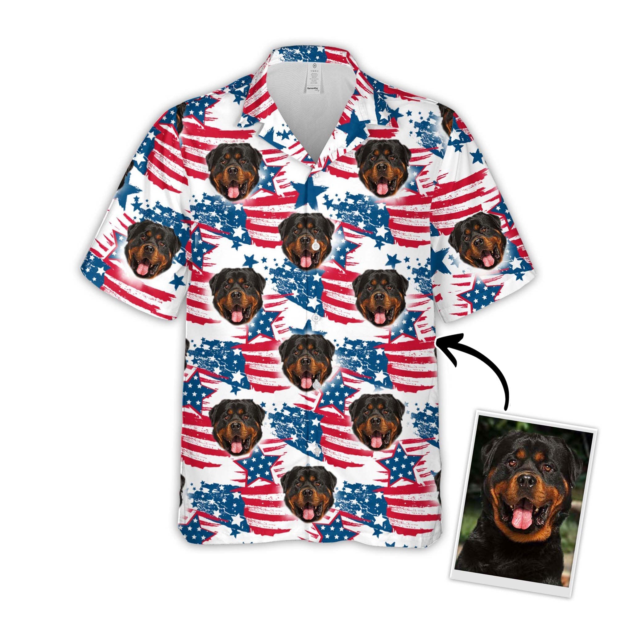 Custom Hawaiian With Pet Face Personalized Gift For - Adult & Kids T-Shirts, Sweatshirts & Hoodies apparel design preview 1