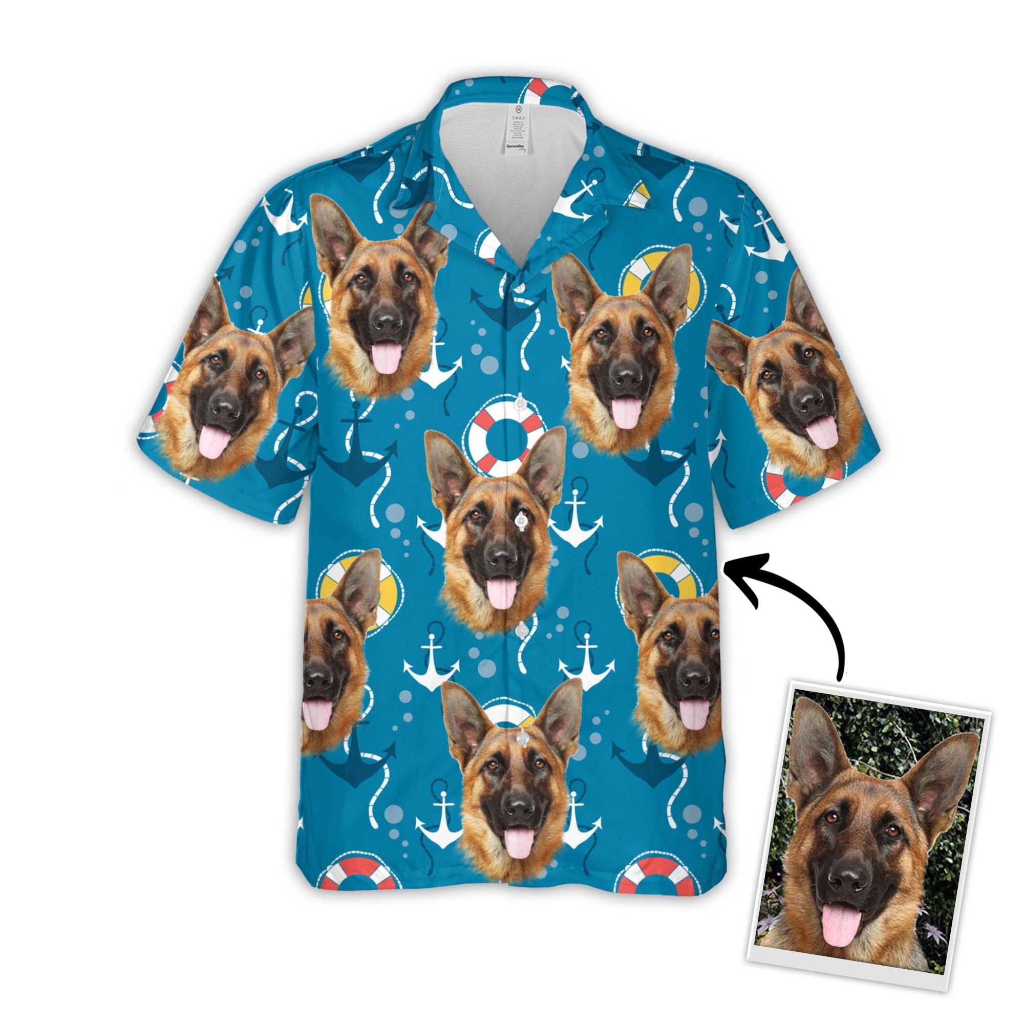 Custom Hawaiian With Pet Face Personalized Gift For - Adult & Kids T-Shirts, Sweatshirts & Hoodies apparel design preview 1
