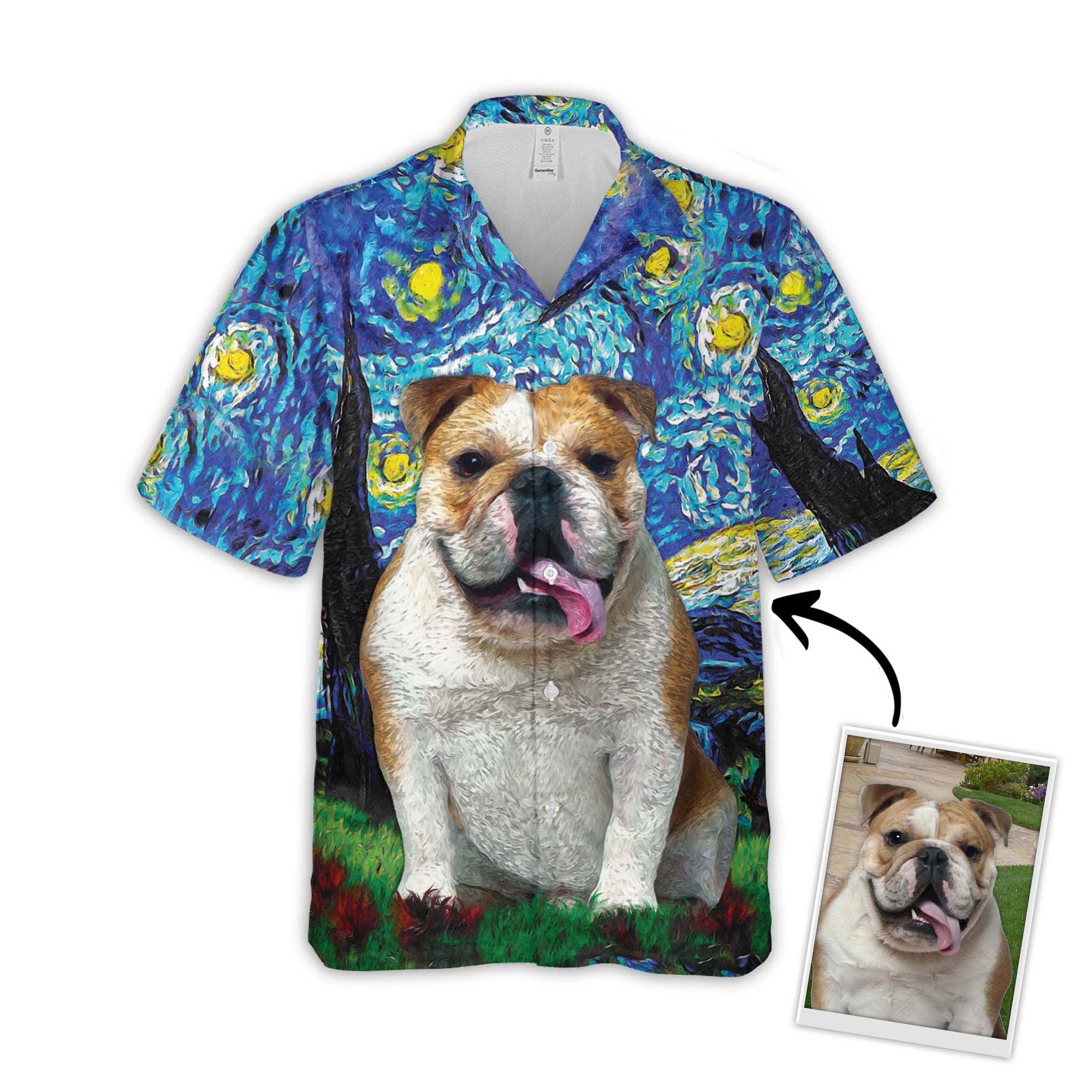 Custom Hawaiian With Pet Face Personalized Gift For - Adult & Kids T-Shirts, Sweatshirts & Hoodies apparel design preview 1