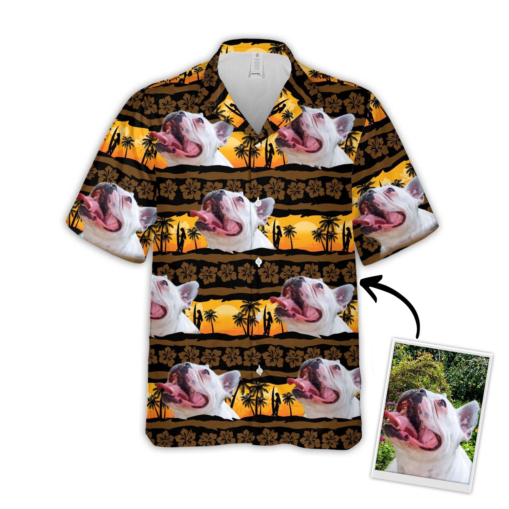 Custom Hawaiian With Pet Face Personalized Gift For - Adult & Kids T-Shirts, Sweatshirts & Hoodies apparel design preview 1