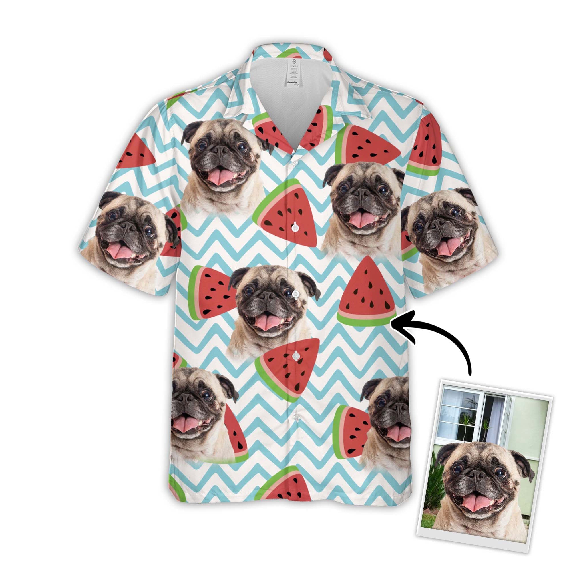 Custom Hawaiian With Pet Face Personalized Gift For - Adult & Kids T-Shirts, Sweatshirts & Hoodies apparel design preview 1