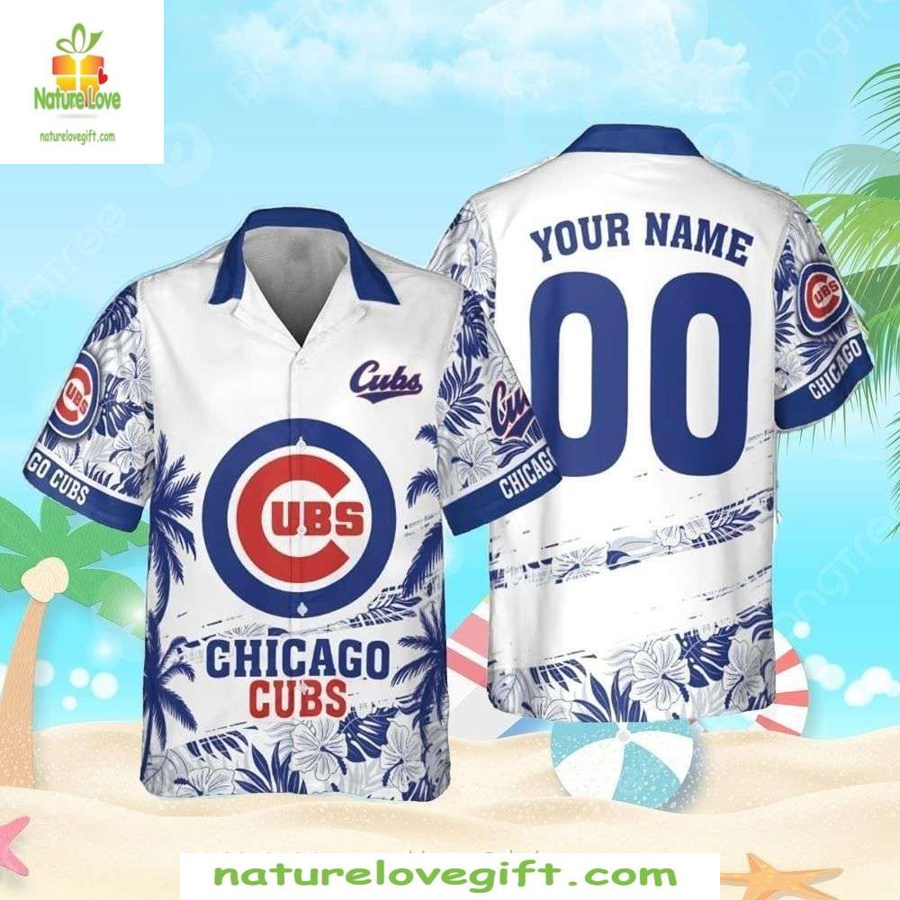 Chicago Cubs MLB Hawaiian Custom Tropical Baseball - Adult & Kids T-Shirts, Sweatshirts & Hoodies apparel design preview 1
