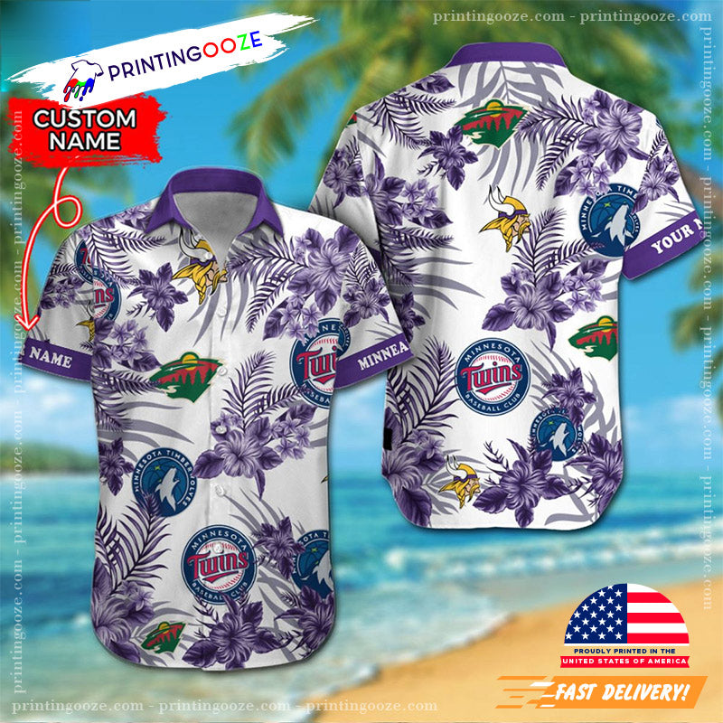 Customize Minneapolis Sport Teams Hawaiian - Adult & Kids T-Shirts, Sweatshirts & Hoodies apparel design preview 1