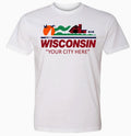 Customize Wisconsin License Plate Your City Funny - Adult & Kids T-Shirts, Sweatshirts & Hoodies apparel design preview 1