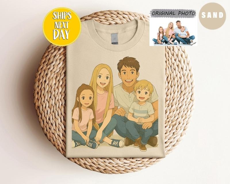 Customized Ghibli Art Inspired Your Photo - Adult & Kids T-Shirts, Sweatshirts & Hoodies apparel design preview 1
