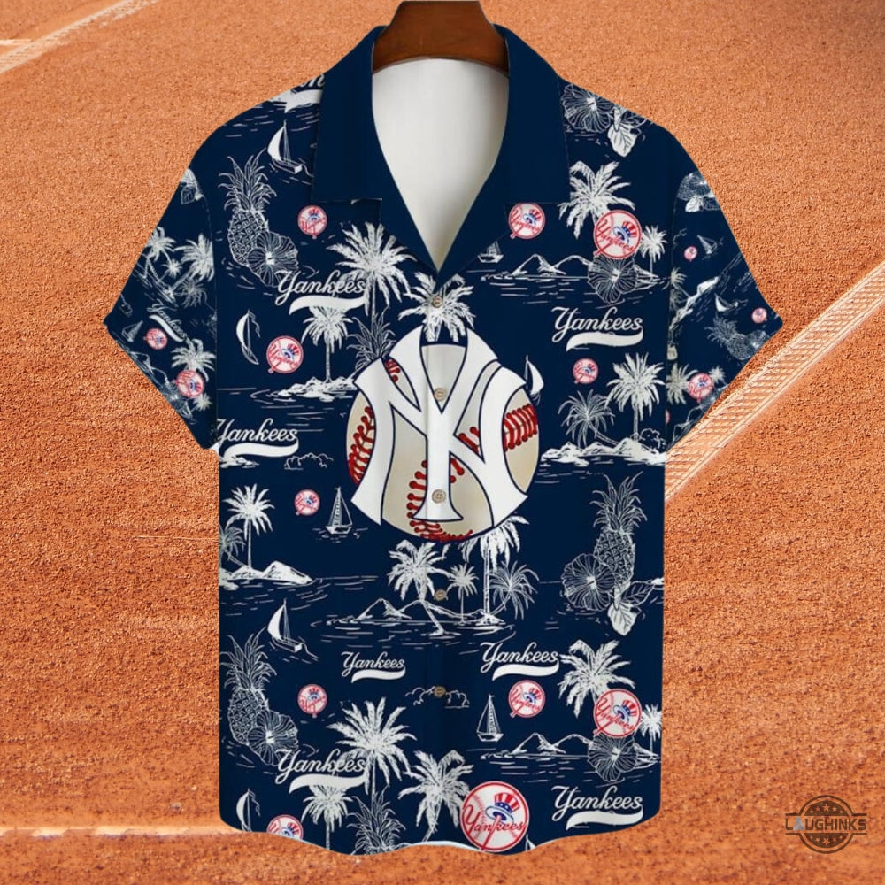 Customized New York Yankees Coconut Tree Hawaiian And - Adult & Kids T-Shirts, Sweatshirts & Hoodies apparel design preview 1