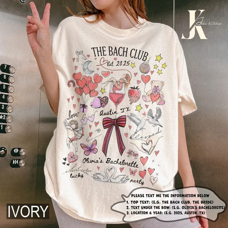 Cute Bachelorette Cocktail Social Club Custom Name - Adult & Kids T-Shirts, Sweatshirts & Hoodies apparel design preview 1