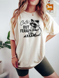 Cute But Feral Raccoon Funny Meme Woman Summer Beach - Adult & Kids T-Shirts, Sweatshirts & Hoodies apparel design preview 1