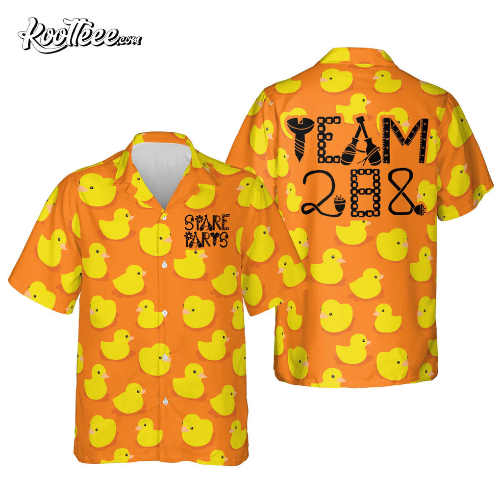 Cute Duck Orange Pattern Hawaiian - Adult & Kids T-Shirts, Sweatshirts & Hoodies apparel design preview 1