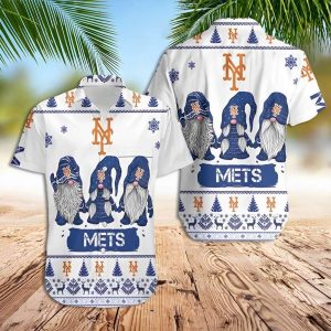 Cute Gnomes Mets Hawaiian MLB - Adult & Kids T-Shirts, Sweatshirts & Hoodies apparel design preview 1