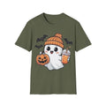 Cute Halloween Ghost Spooky Season Fabric Comfort - Adult & Kids T-Shirts, Sweatshirts & Hoodies apparel design preview 1