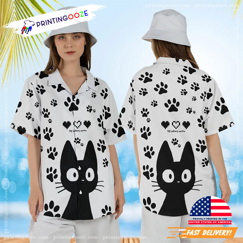 Cute Jiji Kiki's Delivery Service Ghibli Hawaiian - Adult & Kids T-Shirts, Sweatshirts & Hoodies apparel design preview 1