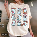 Cute Pink Ghost Halloween - Adult & Kids T-Shirts, Sweatshirts & Hoodies apparel design preview 1
