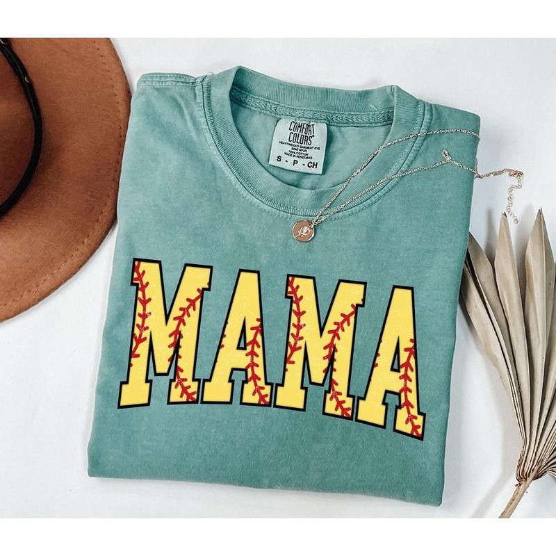 Cute Softball Mama Mom Lover Season - Adult & Kids T-Shirts, Sweatshirts & Hoodies apparel design preview 1