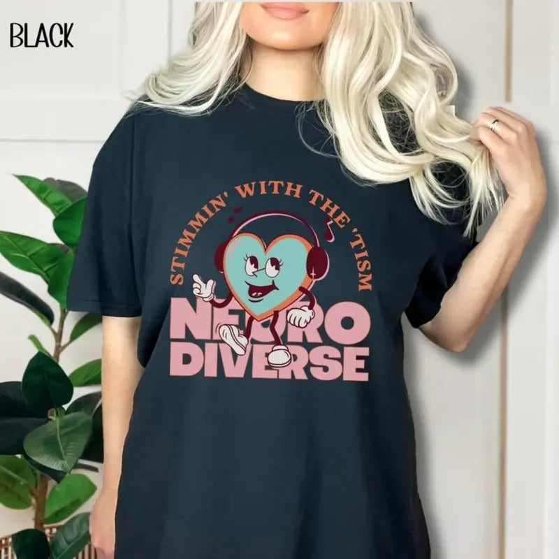 Cute Stimming Autism Neurodiverse Neurodivergent - Adult & Kids T-Shirts, Sweatshirts & Hoodies apparel design preview 1