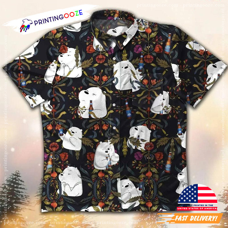 Cute We Bear Bud Light Hawaiian - Adult & Kids T-Shirts, Sweatshirts & Hoodies apparel design preview 1