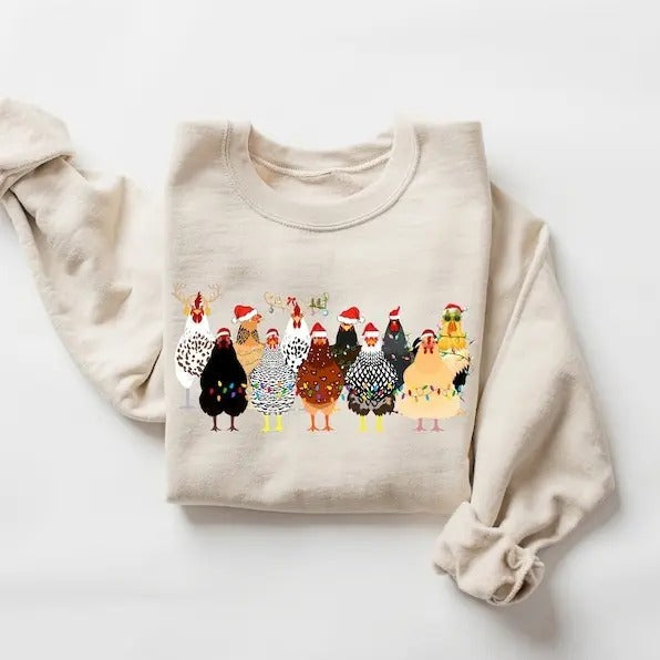 СUte Chickens Funny Chicken Farm 02 - Adult & Kids T-Shirts, Sweatshirts & Hoodies apparel design preview 1