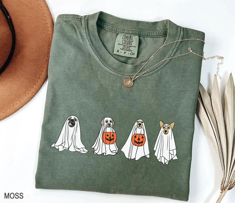 СUte Ghost Dog Lovers Iprintasty Halloween Spooky - Adult & Kids T-Shirts, Sweatshirts & Hoodies apparel design preview 1