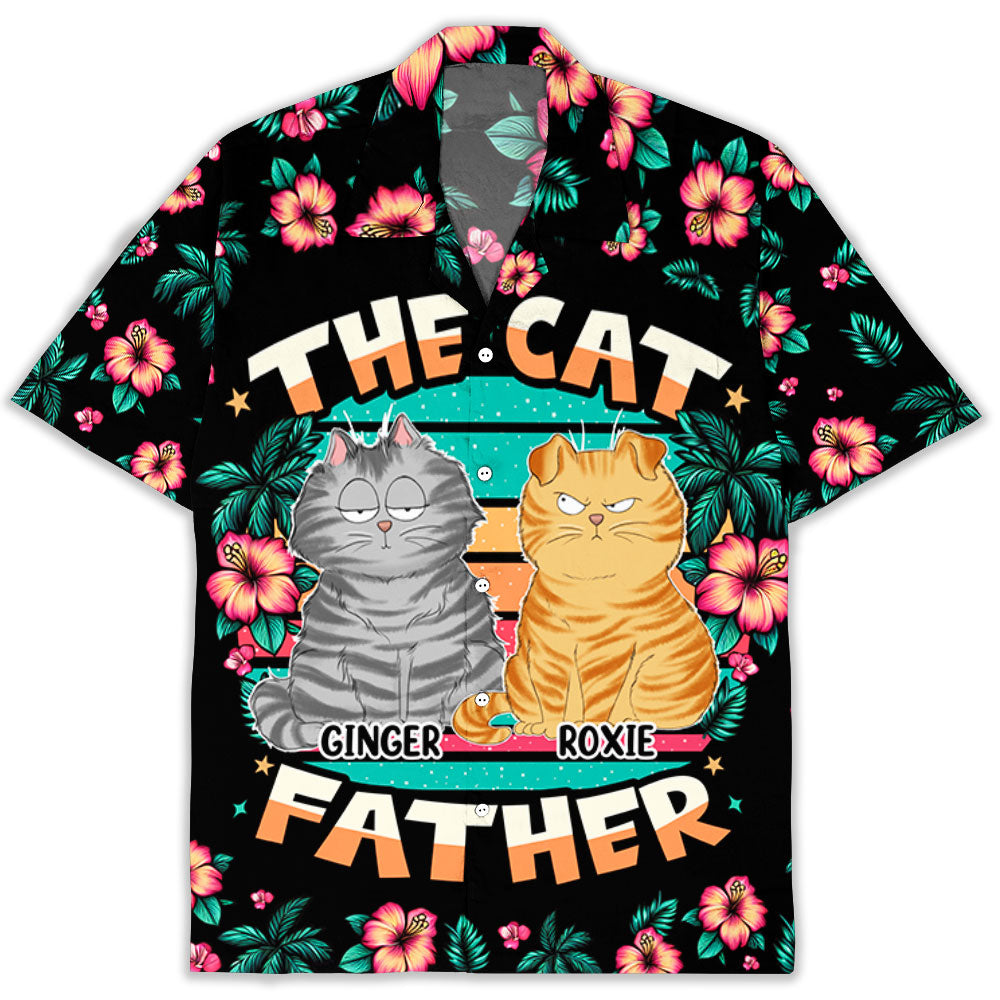 The Cat Father Personalized Custom Hawaiian - Adult & Kids T-Shirts, Sweatshirts & Hoodies apparel design preview 1