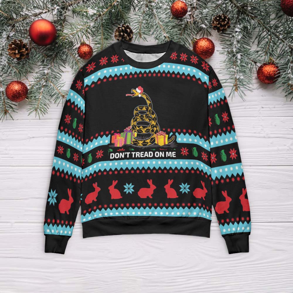 Snake don’t tread on me 3D Christmas Sweater - Holiday Gift product image