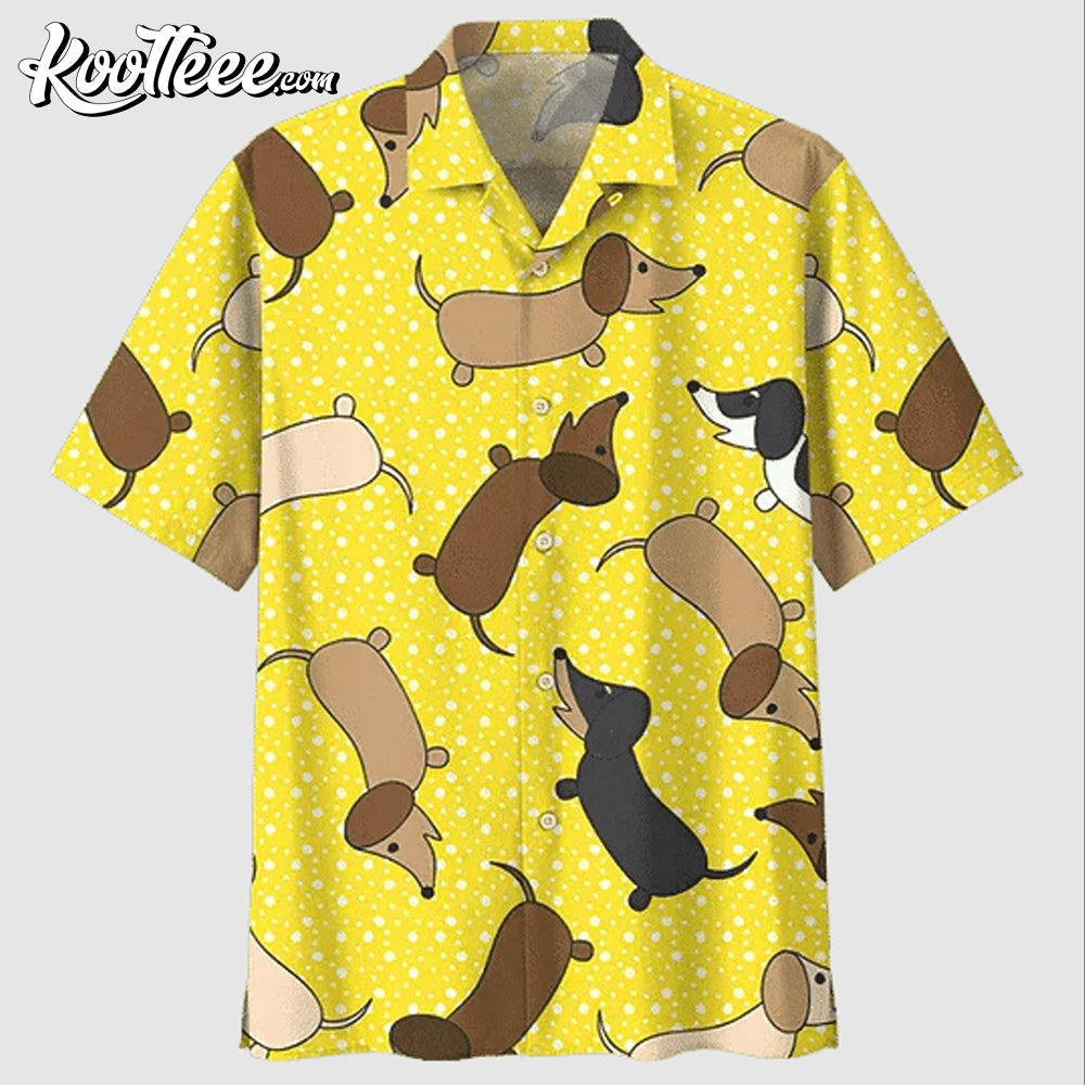 Dachshund Dog Lover Trendy Hawaiian - Adult & Kids T-Shirts, Sweatshirts & Hoodies apparel design preview 1