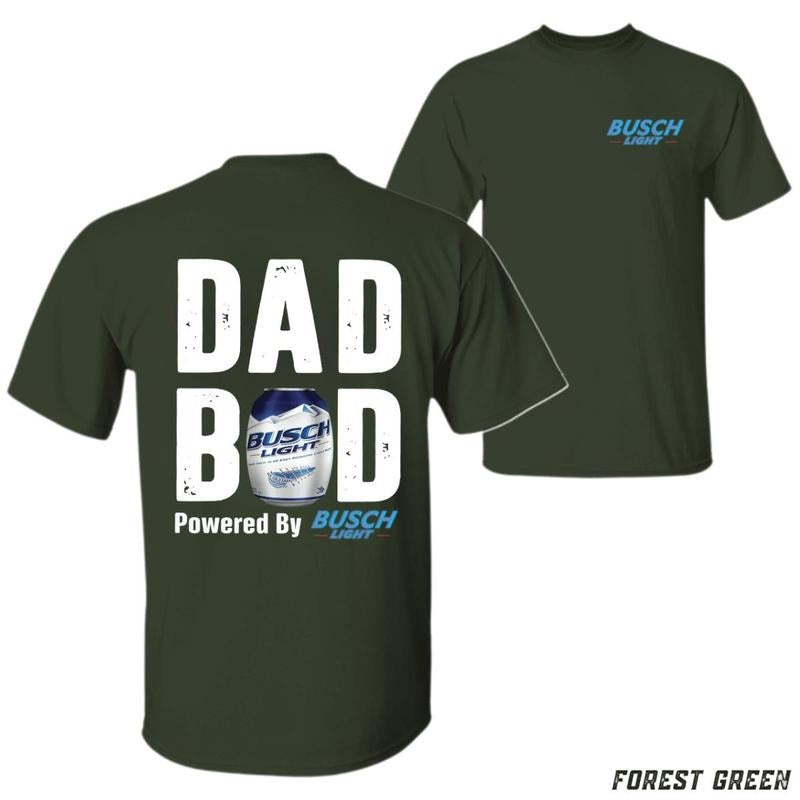 Dad Bod Powered Busch Light Casual Beer Can 100% - Adult & Kids T-Shirts, Sweatshirts & Hoodies apparel design preview 1