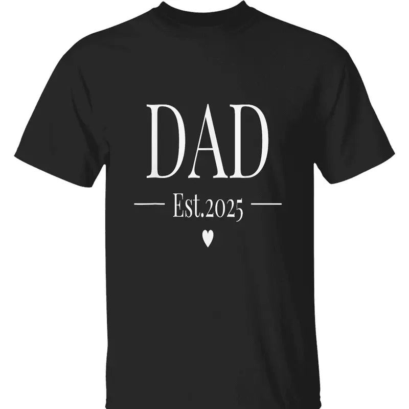 "Dad Est. 2025 Minimalist New Fathers Perfect Day - Adult & Kids T-Shirts, Sweatshirts & Hoodies apparel design preview 1