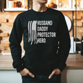 Dad USA Flag Husband Daddy Protector Hero Patriotic - Adult & Kids T-Shirts, Sweatshirts & Hoodies apparel design preview 1