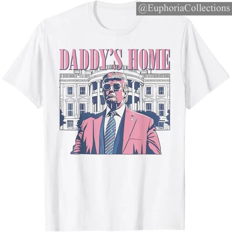 Daddy'S Home #Trump Pink 2024 Maga Return 45 47 - Adult & Kids T-Shirts, Sweatshirts & Hoodies apparel design preview 1