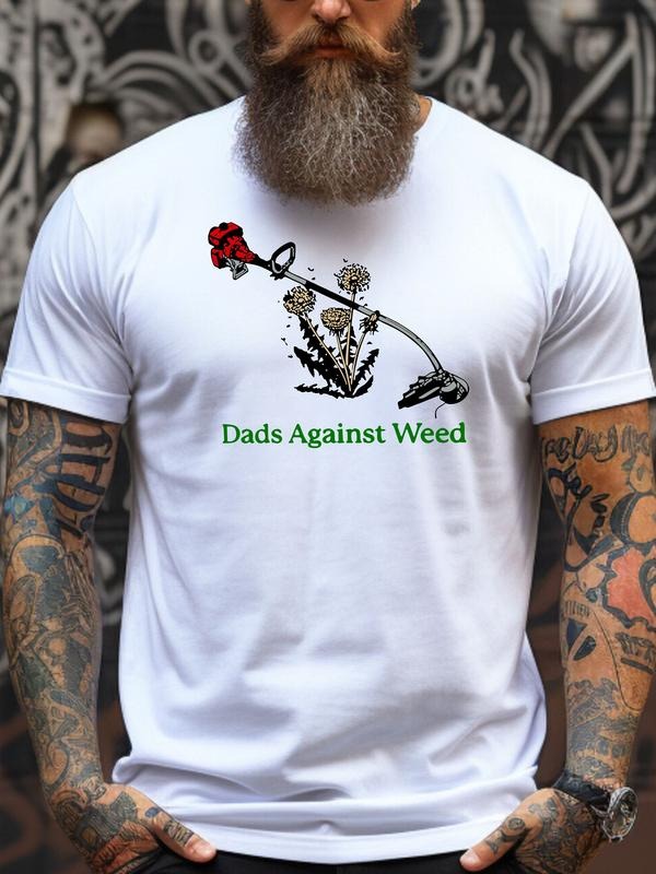 Dads Against Weed Funny Dad Gardening Wacker Lawn Guy - Adult & Kids T-Shirts, Sweatshirts & Hoodies apparel design preview 1