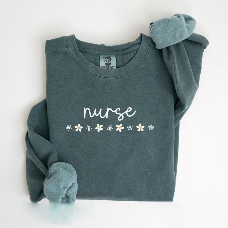 Daisy Nurse RN Comfort Colors Registered Nursing BSN - Adult & Kids T-Shirts, Sweatshirts & Hoodies apparel design preview 1