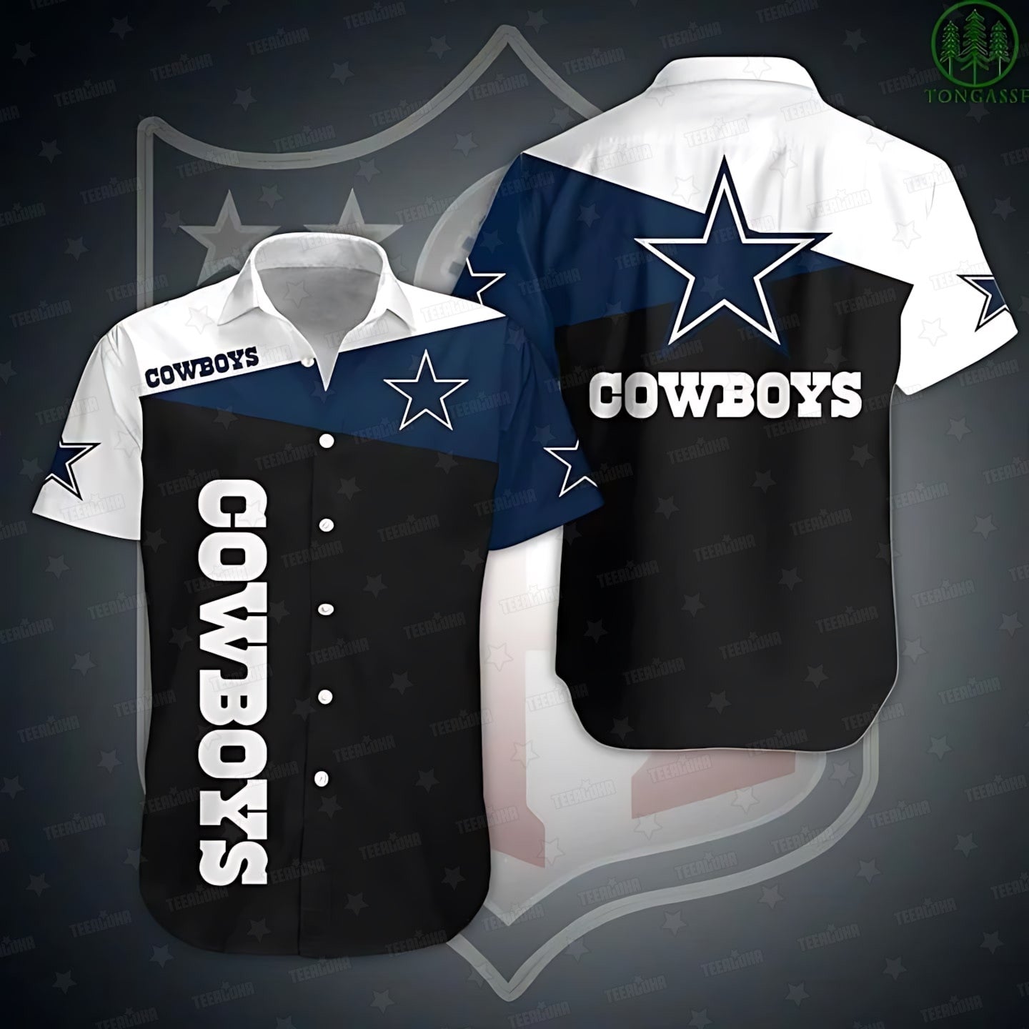 Dallas Cowboys Hawaiian Classic Block Design 892404 - Adult & Kids T-Shirts, Sweatshirts & Hoodies apparel design preview 1