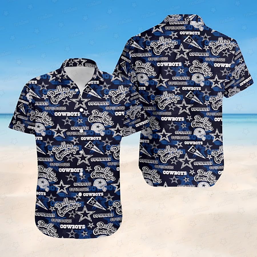 Dallas Cowboys Hawaiian Logo Frenzy 116768 - Adult & Kids T-Shirts, Sweatshirts & Hoodies apparel design preview 1