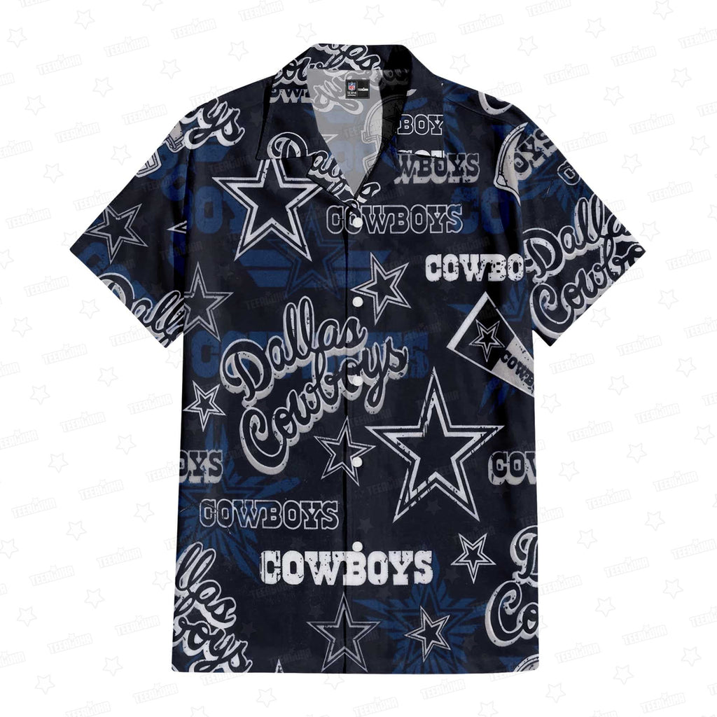 Dallas Cowboys Hawaiian Lone Star Breeze Design - Adult & Kids T-Shirts, Sweatshirts & Hoodies apparel design preview 1